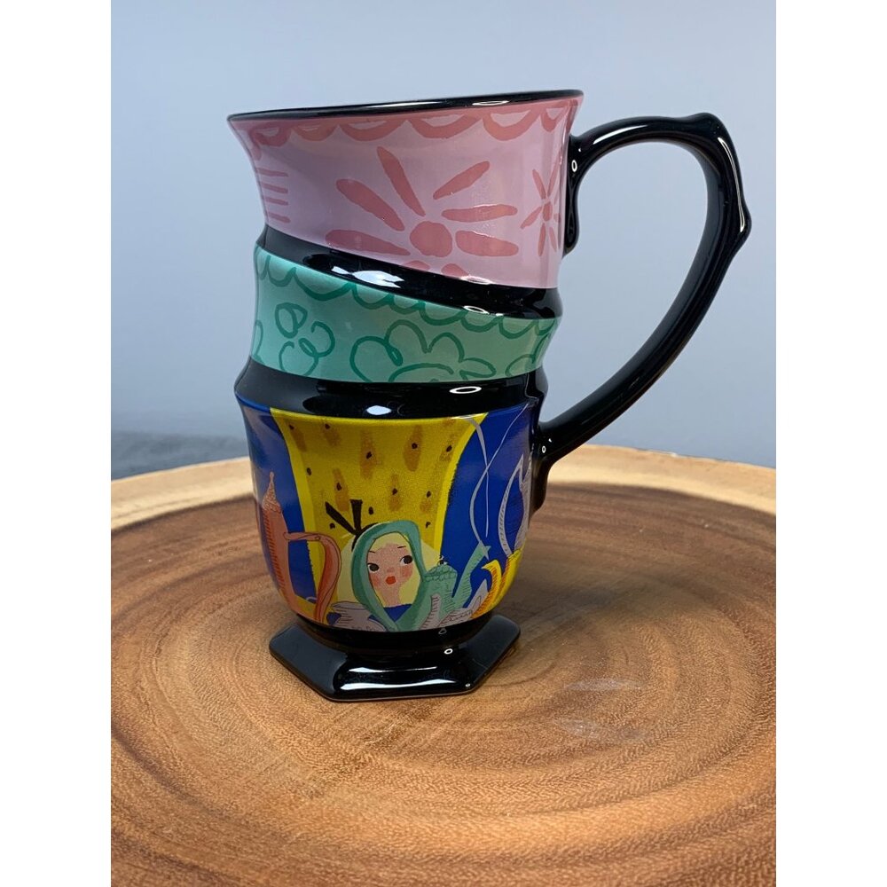 Disney Mary Blair Alice In Wonderland Mad Hatter Stacked Mug 10 Oz Hexagonal Sto - Picture 7 of 11